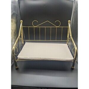 Vintage Brass Day Bed with mattress for 18" Dolls (Fits American Girl)